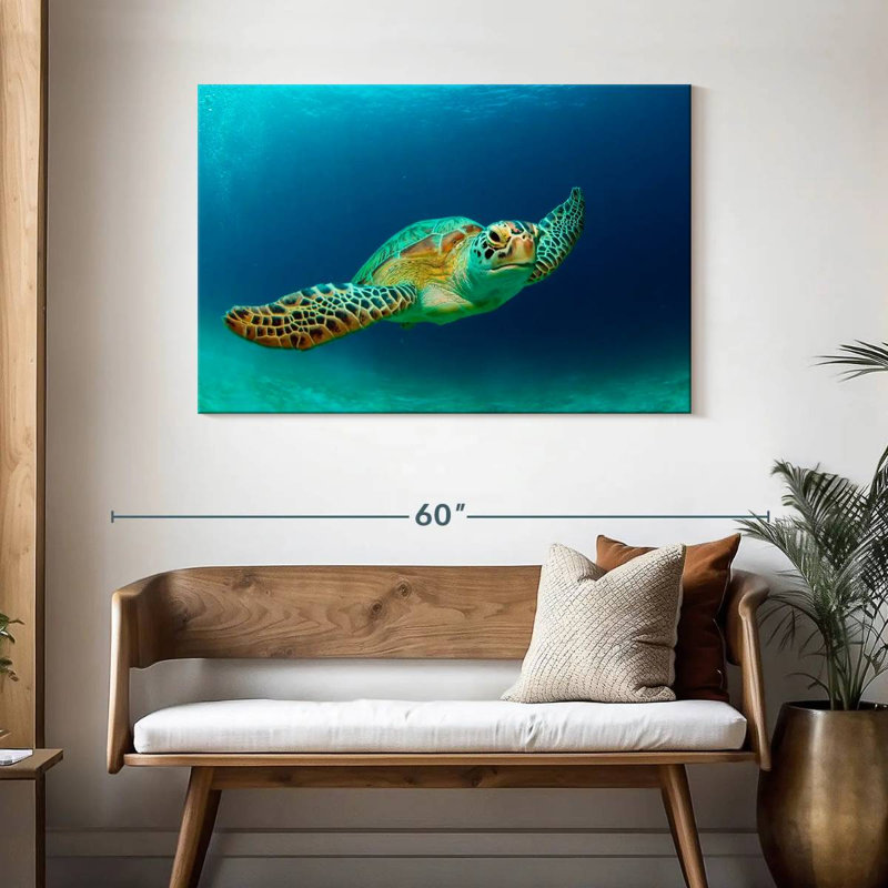 Tortue de mer verte des Philippines, H 30 po x l 45 po
