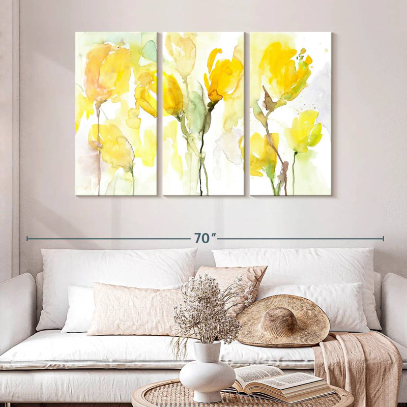 Avery Yellow Garden, 20" H x 33" W