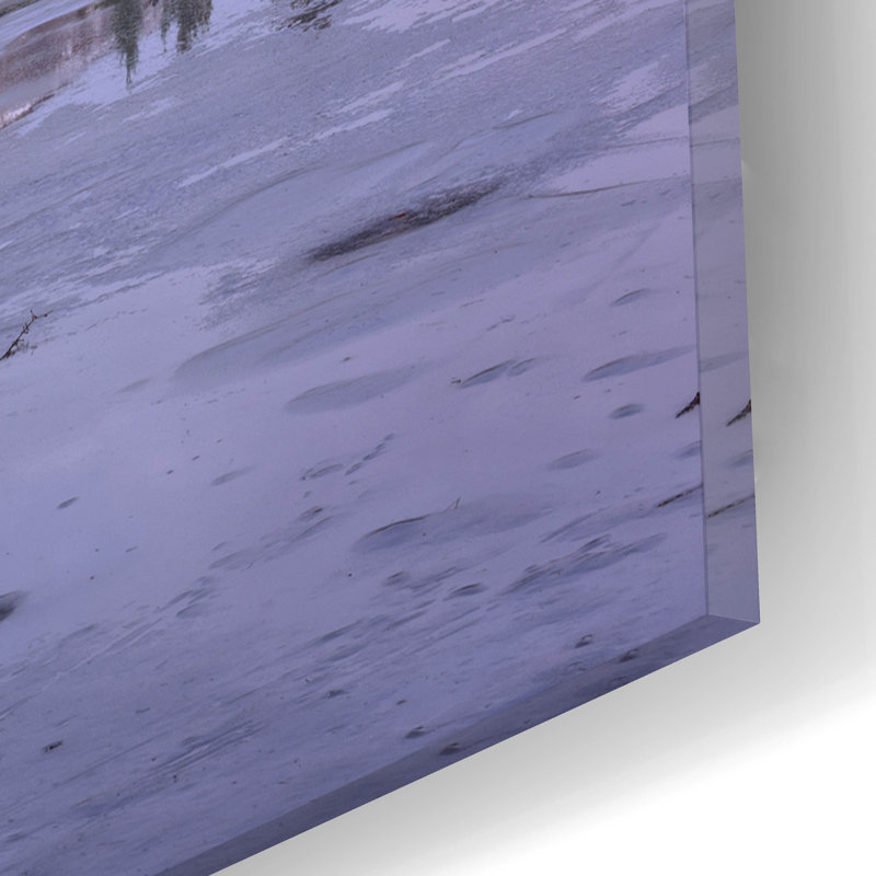 «Mount Hood Reflections» par Rick Berk, art mural en verre acrylique, H 12 po x l 16 po x P 0,13 po