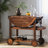 Wood And Aluminum Bar Cart With Adjustable Top Shelving Modern Industrial Design For Outdoor Parties, Practical Stylish