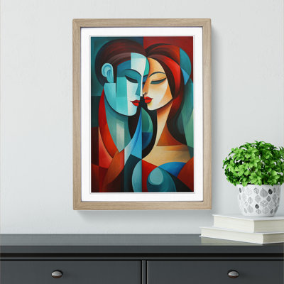 Lovers Cubism No.3 - Framed Print