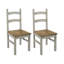 Whiffletree Pair of Solid Wood slatted back Dining Chair