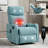 Heat Massage Manual Recliner Chair With Rocker And Swivel In Fabric For Living Room-1068872046