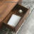 High-End Square Walnut Coffee Table with Hidden Storage and Metal Base, Pre-Assembled