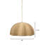 Rosemary 1-Light Natural Palm Leaf Pendant, Large-1324372844