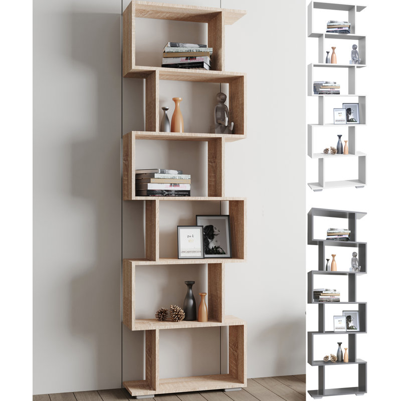 Palusa 196.1cm H x 60cm W Standard Bookcase, Beige