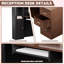 L-Shaped Reception Desk with Lockable Drawers and Storage Shelves, Multi-Functional Computer Desk for Office-27733806-27733802