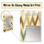 Adilynne chevron beige à chevrons élégance - miroir décoratif à chevrons, miroir mural glam, impression sur métal-552353470