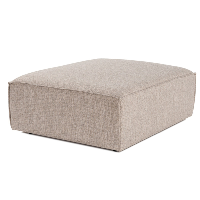 Zinta Upholstered Ottoman, Light Gray