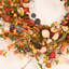 Couronne de campagne artificielle 24 po avec baies bleues, eucalyptus et fleurs d'oranger pour la porte de l'Action de grâce
