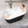 59'' x 30'' Freestanding Contemporary Soaking Acrylic Bathtub with Overflow and Drain