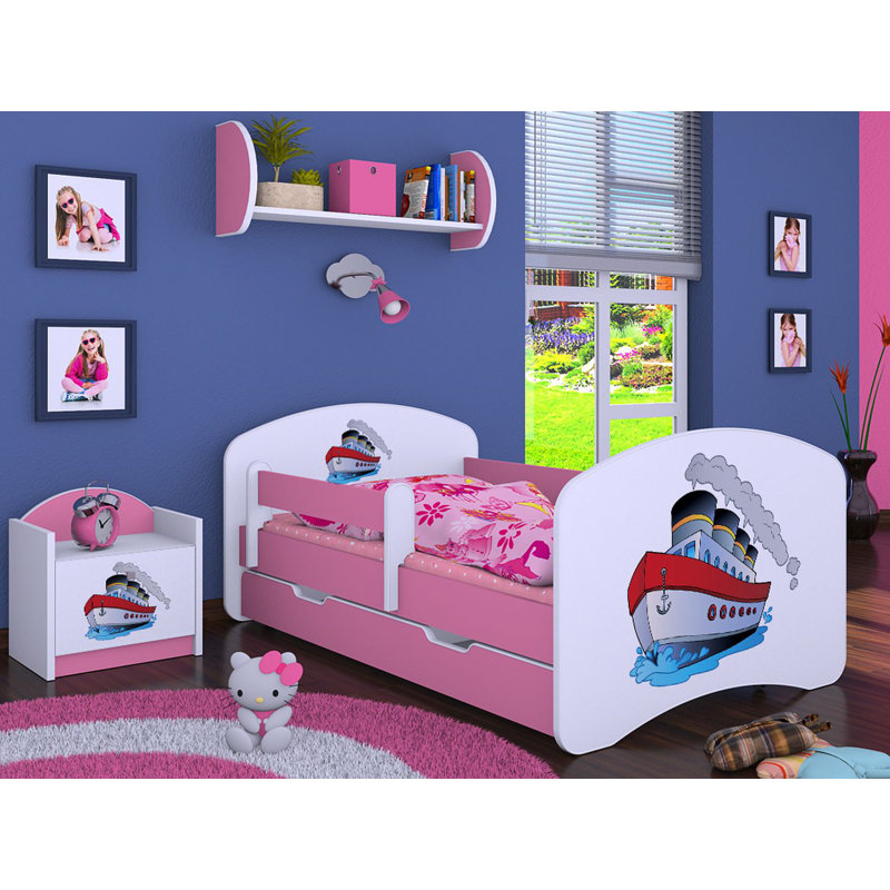 Manzi Cabin Bed Themed Beds with Storage Included, Pink