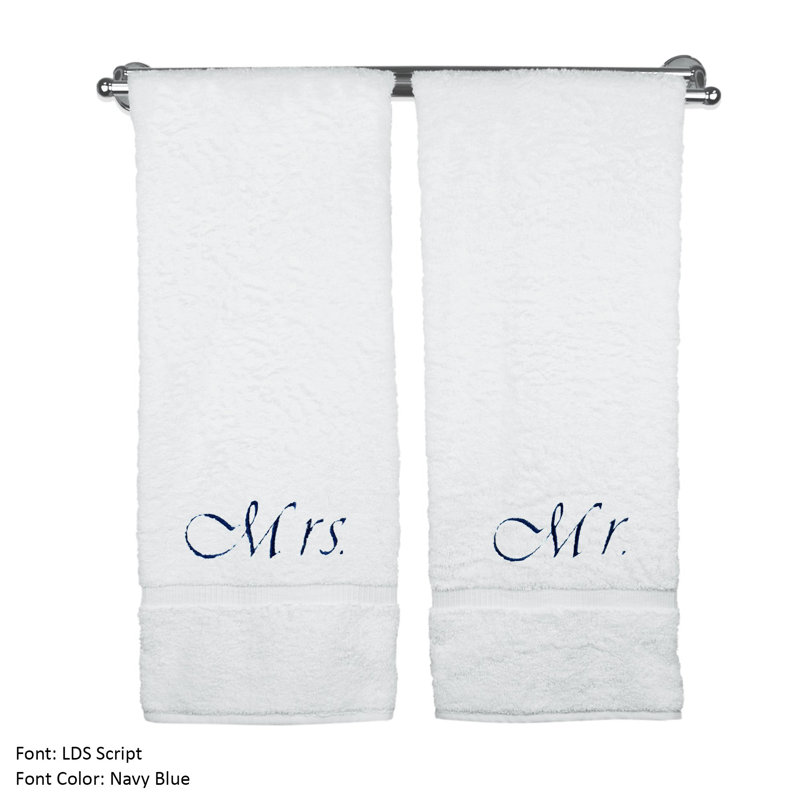 Ensemble de serviettes de bain 2 pièces 100% coton Wedding engagement Anniversary, Serviette de bain