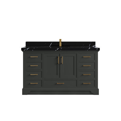 Meuble-lavabo simple avec plateau Charlotte 60