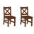 Merrill Kids 11.25" Solid Hardwood Desk Or Activity Chair and Ottoman, Coffee-25522349