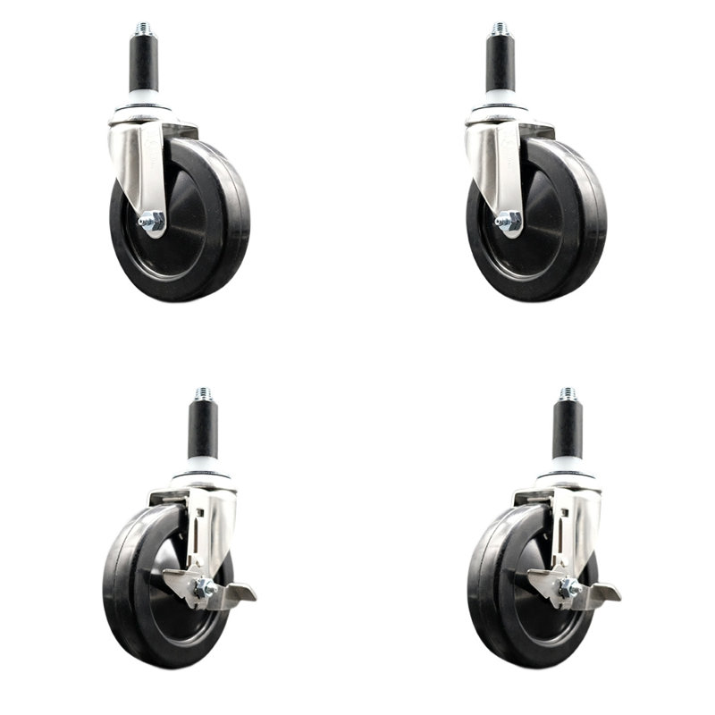 Ensemble de roulettes extensibles en caoutchouc 316S
