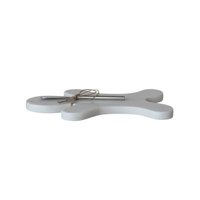 Gingerbread Marble Cheese Board Set with Canape Knife