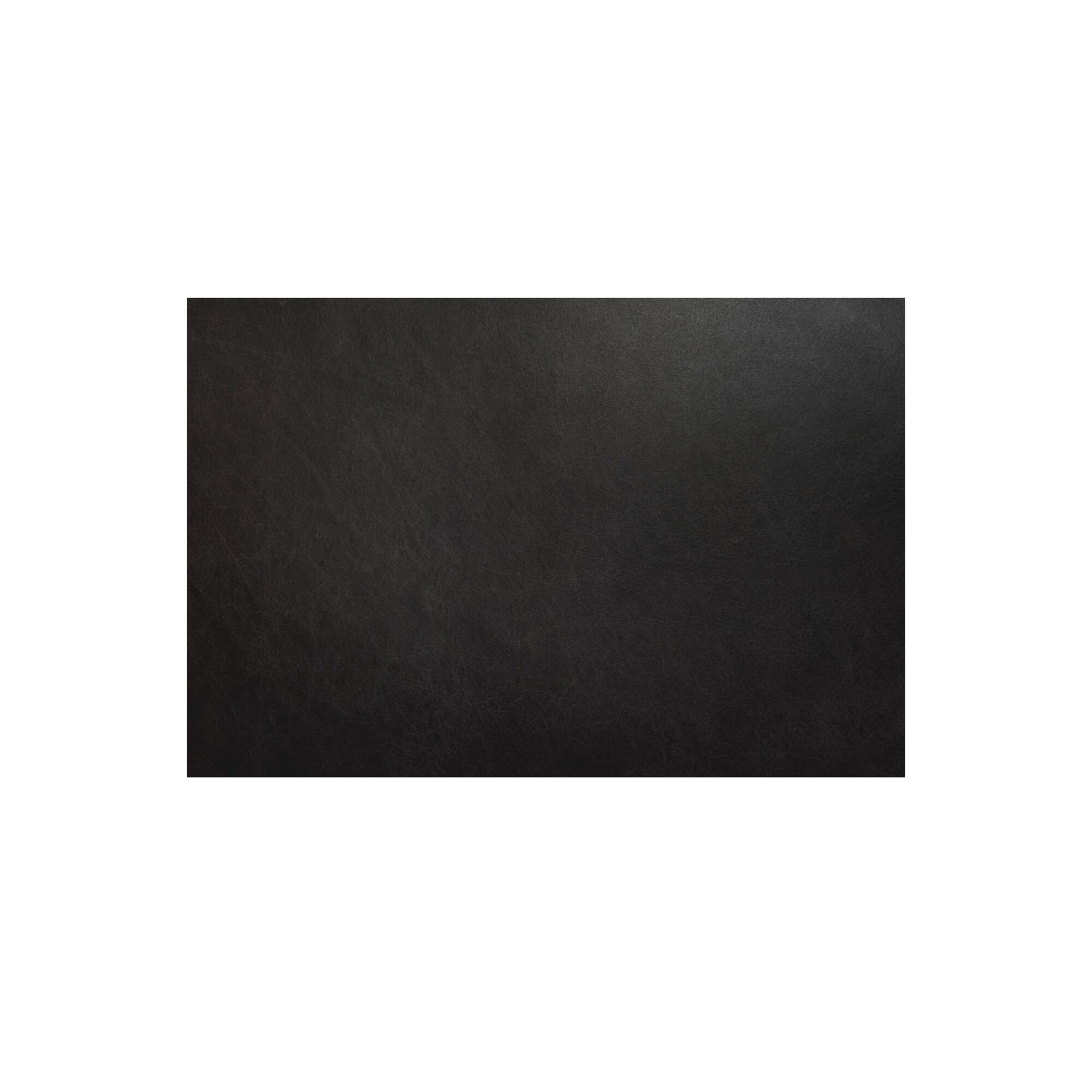 Tyson  37" W Square Top Grain Genuine Leather Ottoman, Black