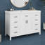Meuble-lavabo 48 po avec lavabo, lavabo simple avec 2 portes et 8 tiroirs, système de fermeture en douceur, conception classique-1114682304