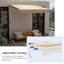Auvent de patio rétractable en nylon l 116 po Topbuy-95985276