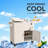 Winado 80 qt. Milky White Outdoor Cooler Cart With Cabinet And Foldable Side Table-137672452