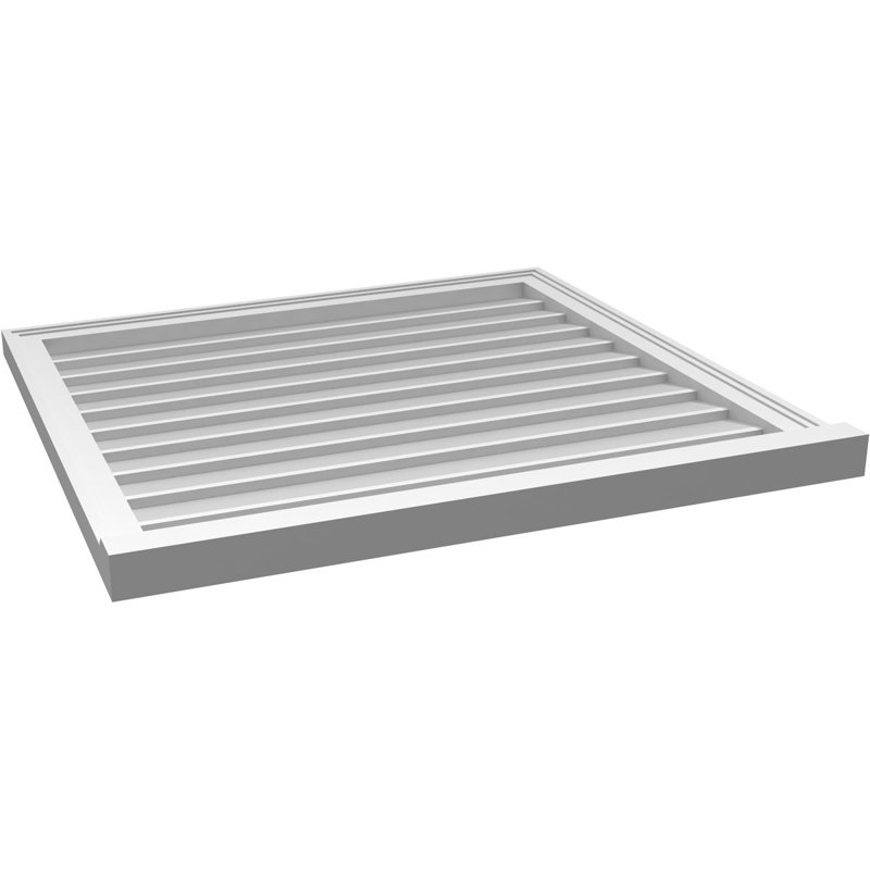 Cadre de seuil Brickmould, brun clair apprêté, H 32 po x l 34 po x P 2 po
