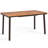 Amondo Rectangular Metal Outdoor Dining Table With Umbrella Hole , 55'' in. W 29.5'' in. D