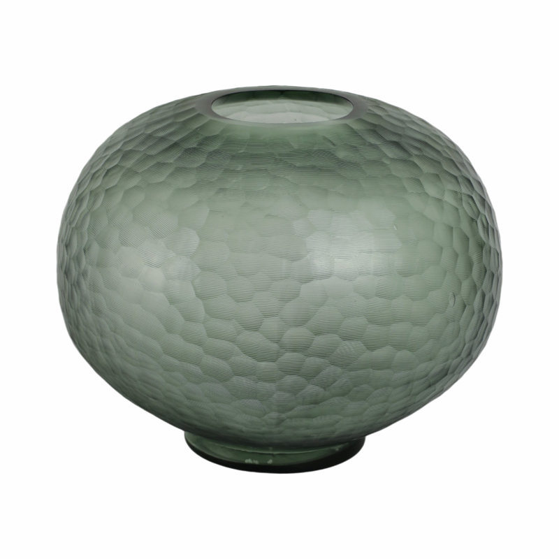 Bastia Handmade Glass Table Vase, Overall Height - 10"