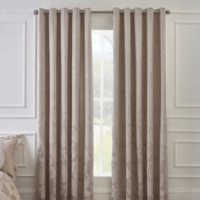 Opulent Jacquard Lined Eyelet Curtains