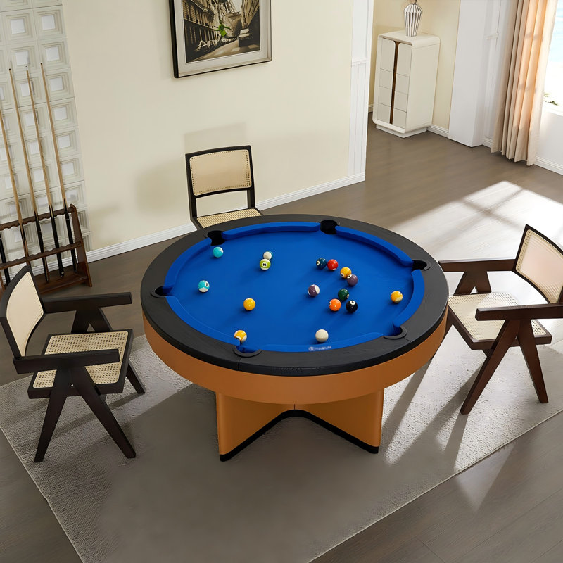Round Solid Wood Home Standard 5'Pool Table