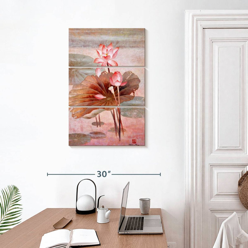 Harnek Lotus lumière d'automne, H 32 po x l 20 po