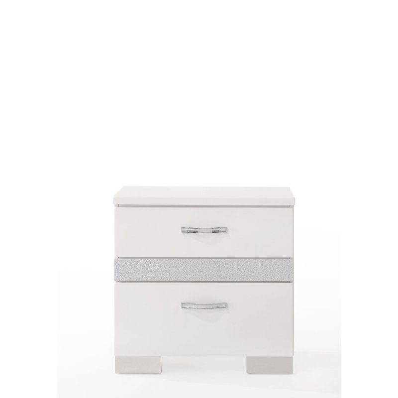 Table d'appoint de bureau compacte blanche avec rangement - pratique et attrayante