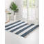 Tapis uni / rayé bleu foncé Carlotta-71262703