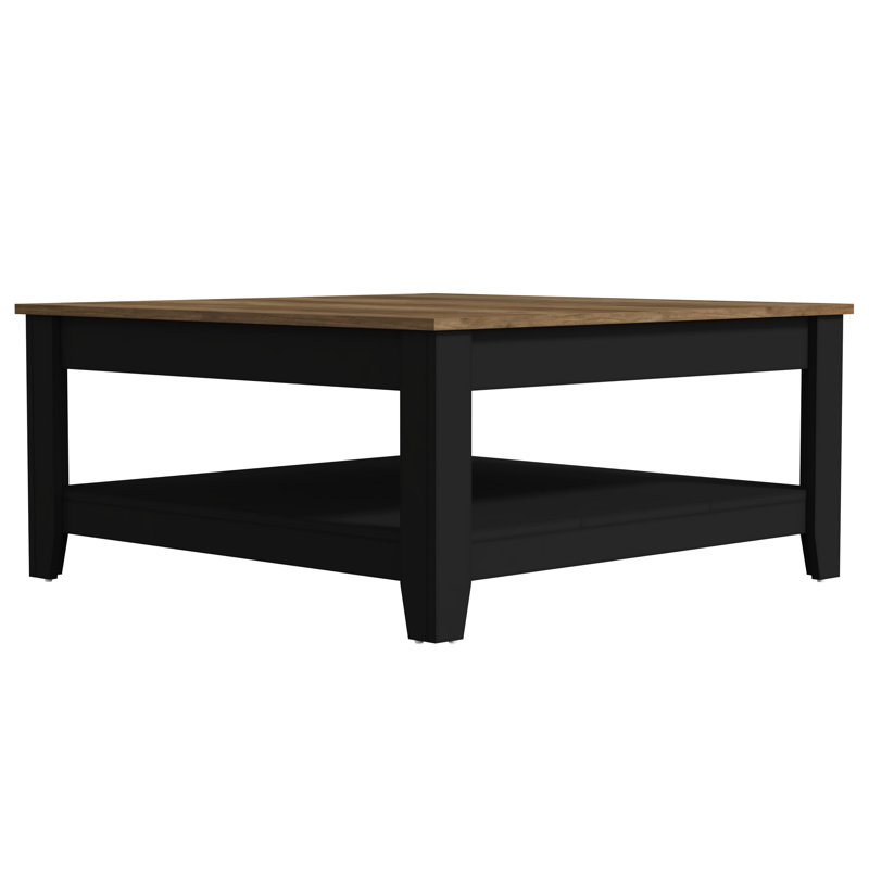 Vandyke 2 Piece Transitional Coordinated Living Room Set, Knotty Oak, Black