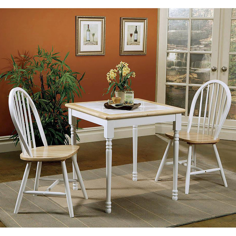 Chaises rustiques en bois (4) - thème naturel brun et blanc 4 côtés Nuance
