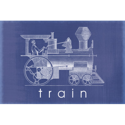 T Is for Train 1 Piece Wrapped Canvas Painting