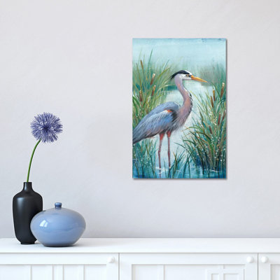 Marsh Heron I by Tim OToole - Wrapped Canvas Painting