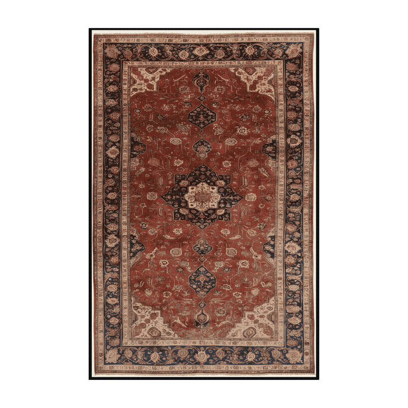 Tapis brun lavable à la machine, Rectangulaire 2 pi x 3 pi