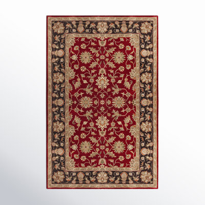Byler Garnet Hand-Tufted Wool Oriental Rug