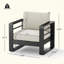 Ensemble de 2 chaises d'extérieur en aluminium avec coussins MAYA BAY PATIO