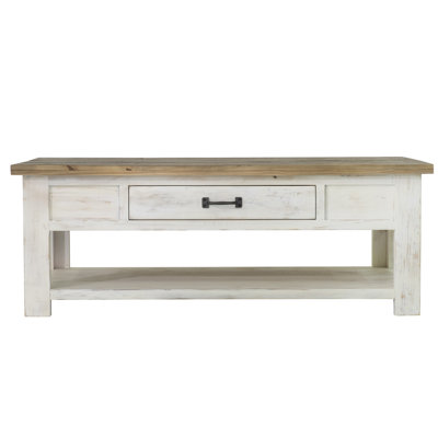 Laneta 47" Wide Solid Wood Coffee Table
