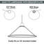 Veltri 10cm H Metal Cone Shape Pendant Shade ( Uno )-1962897893