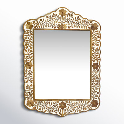 Ren Botanic Bone Inlay Traditional Distressed Accent Mirror -  Birch Lane™, 4D588E4059A147F88EC3A6621AFAC11D