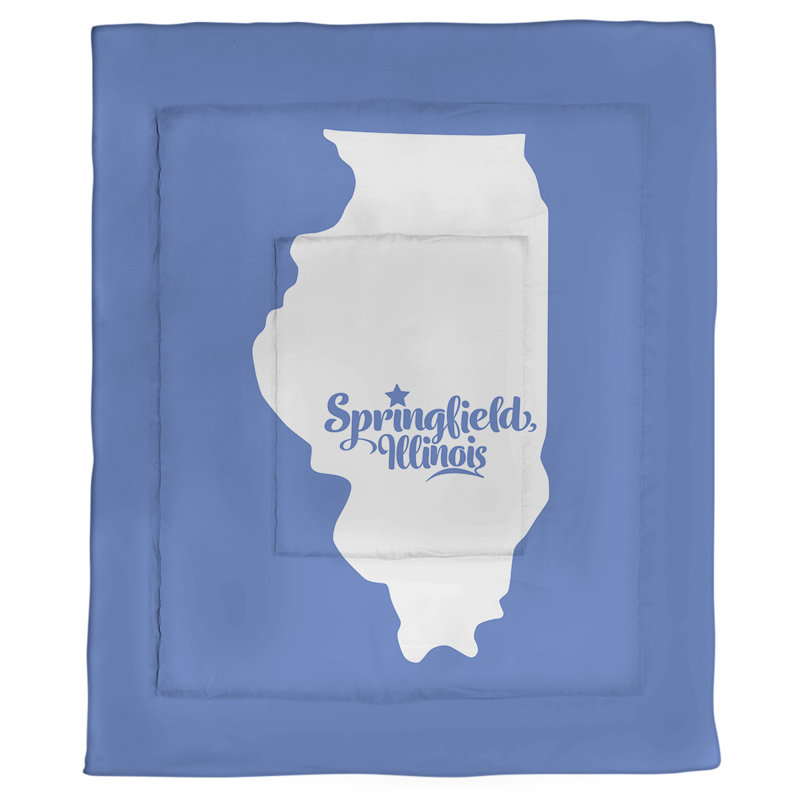 Illinois Percale Comforter, Twin XL Comforter, Blue