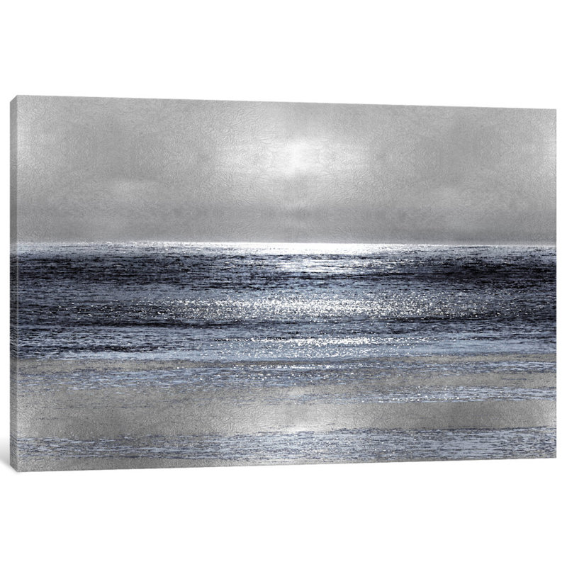 Silver Seascape III by Michelle Matthews - Gallery-Wrapped Canvas Giclée on Canvas, 40" H x 60" W x 1.5" D