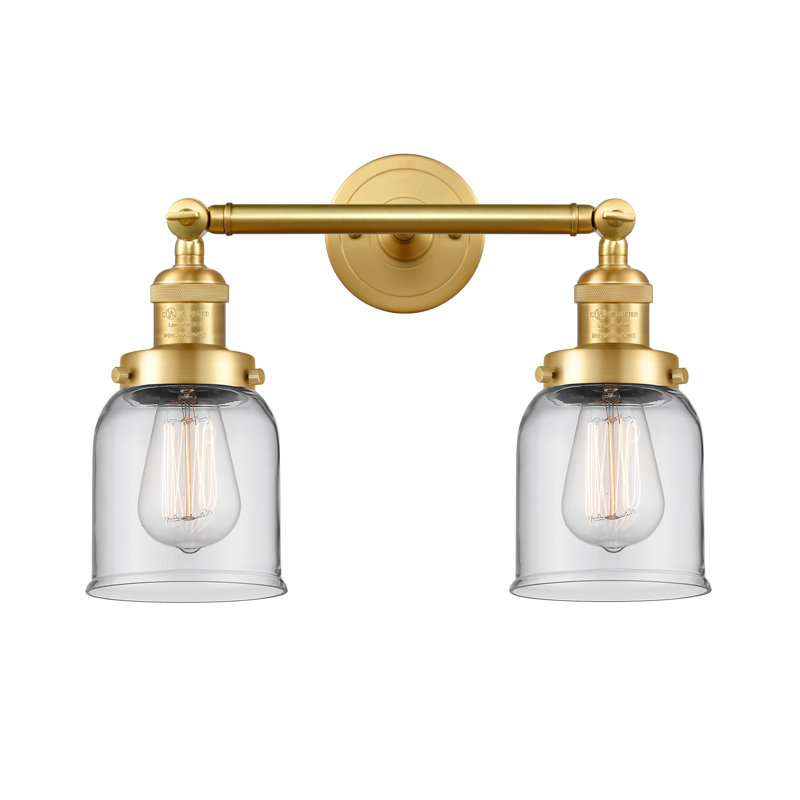 ClipperCove 2 - Light Dimmable Vanity Light, 6 Watt Vinage LED Bulb, Clear, Satin Gold