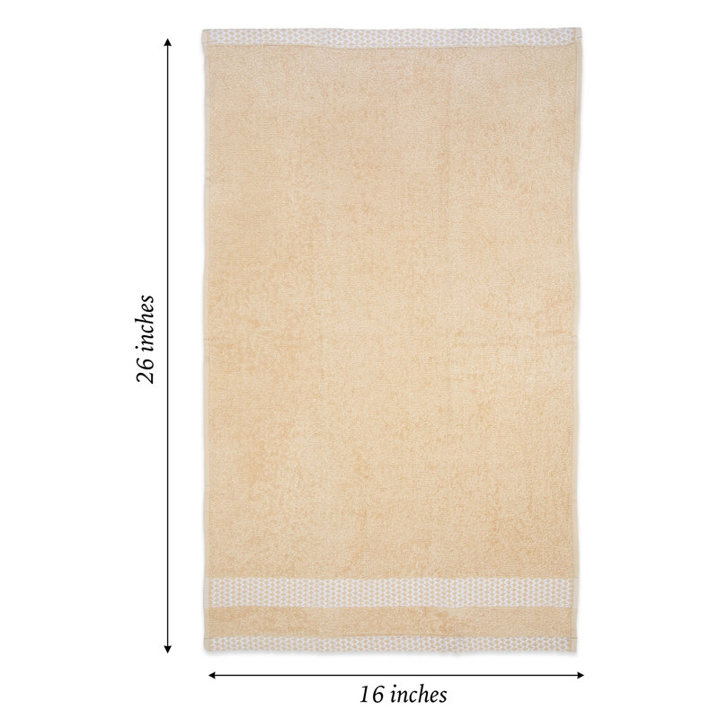 Cotton Stripe Jacquard Tea Towel Kitchen Towel, Tan/White