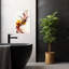Golden Ink Bloom Abstract Modern Wall Art Print by Mauro - Wrapped Canvas Print-1272470872