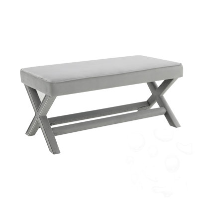 Upholstered Bench With X-Crossed Legs