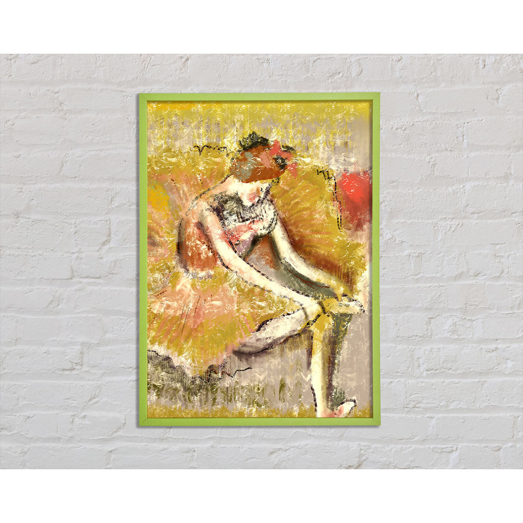 Goldene Ballerina 1 Gerahmter Druck